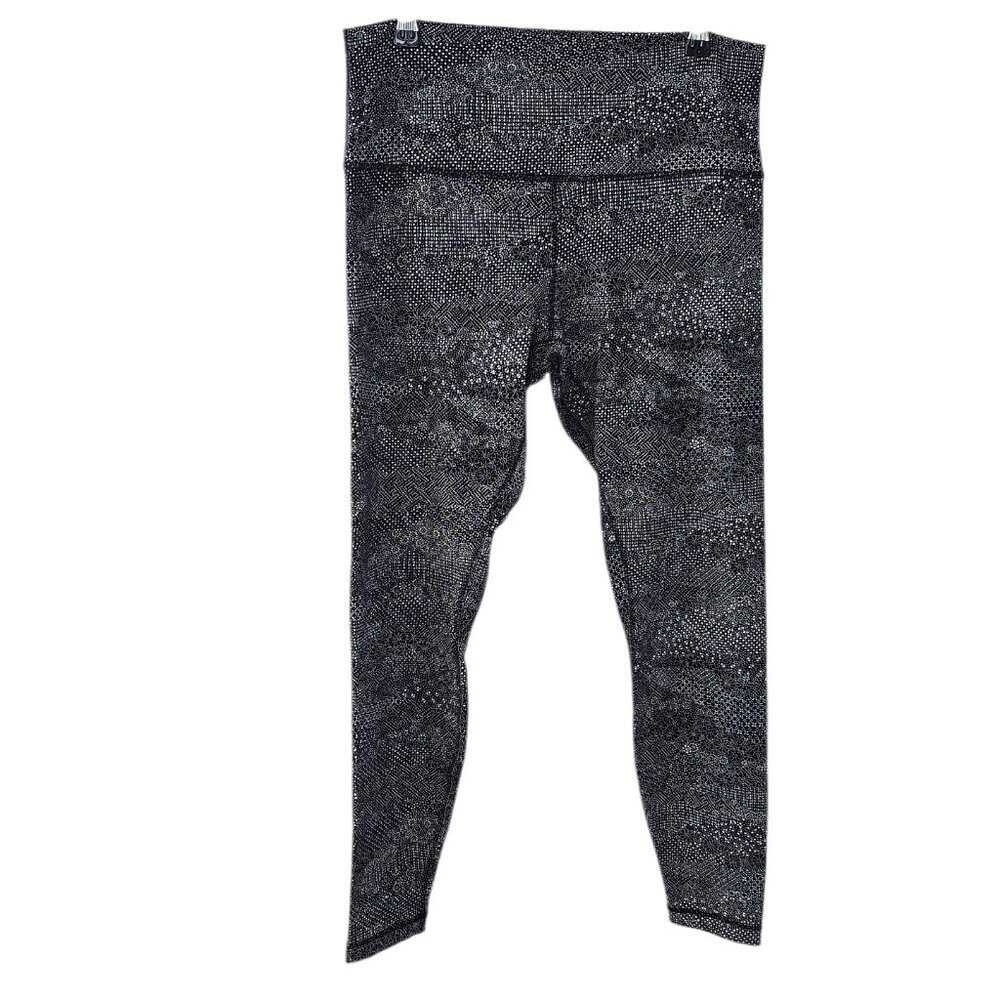 Lululemon Align High Rise Pant, 28" , Nulu, Soft, Yoga, Black White Print, 12